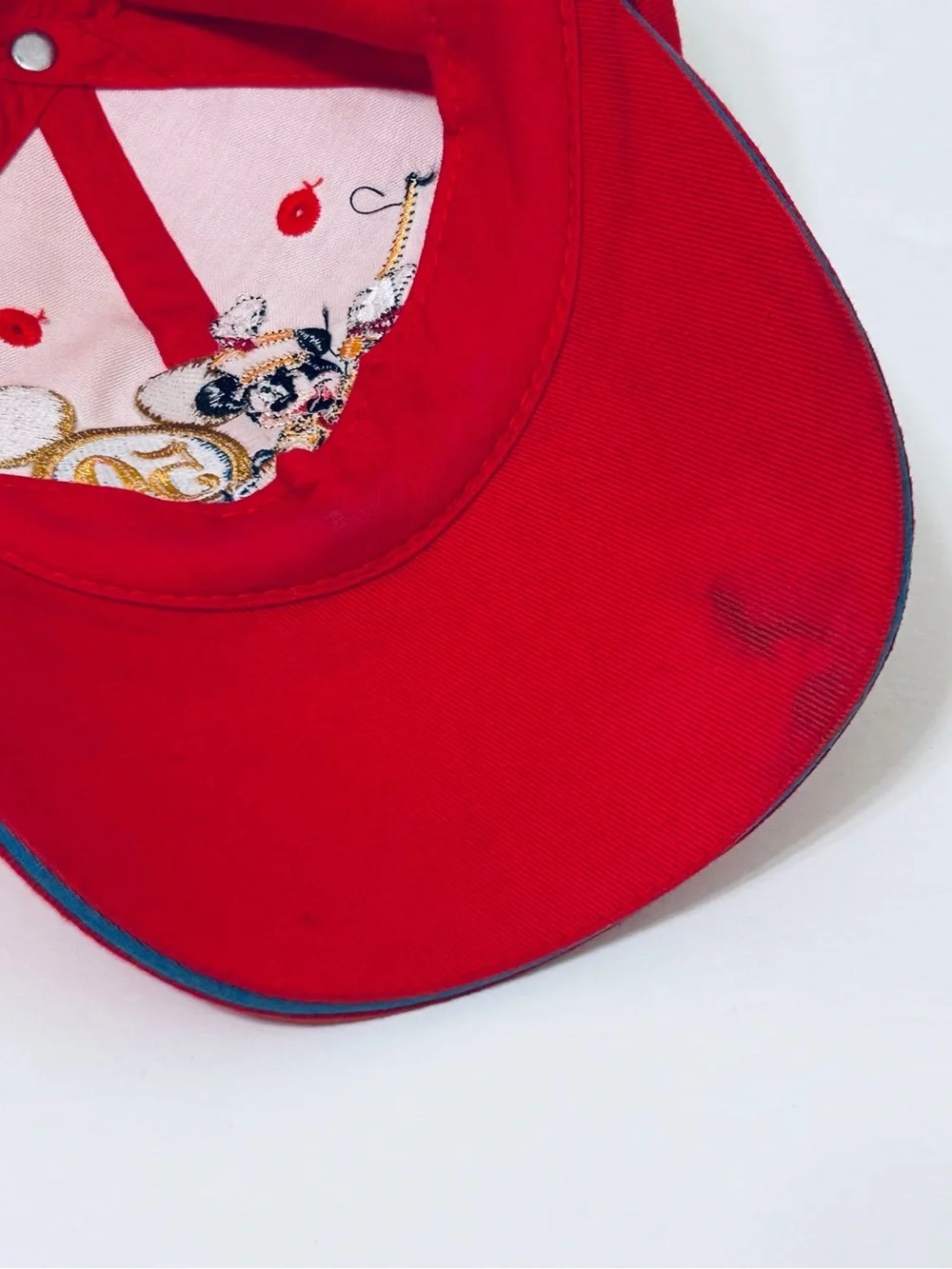 Disneyland Resort 50th Anniversary Red Mickey Mouse Baseball Cap VTG size Youth